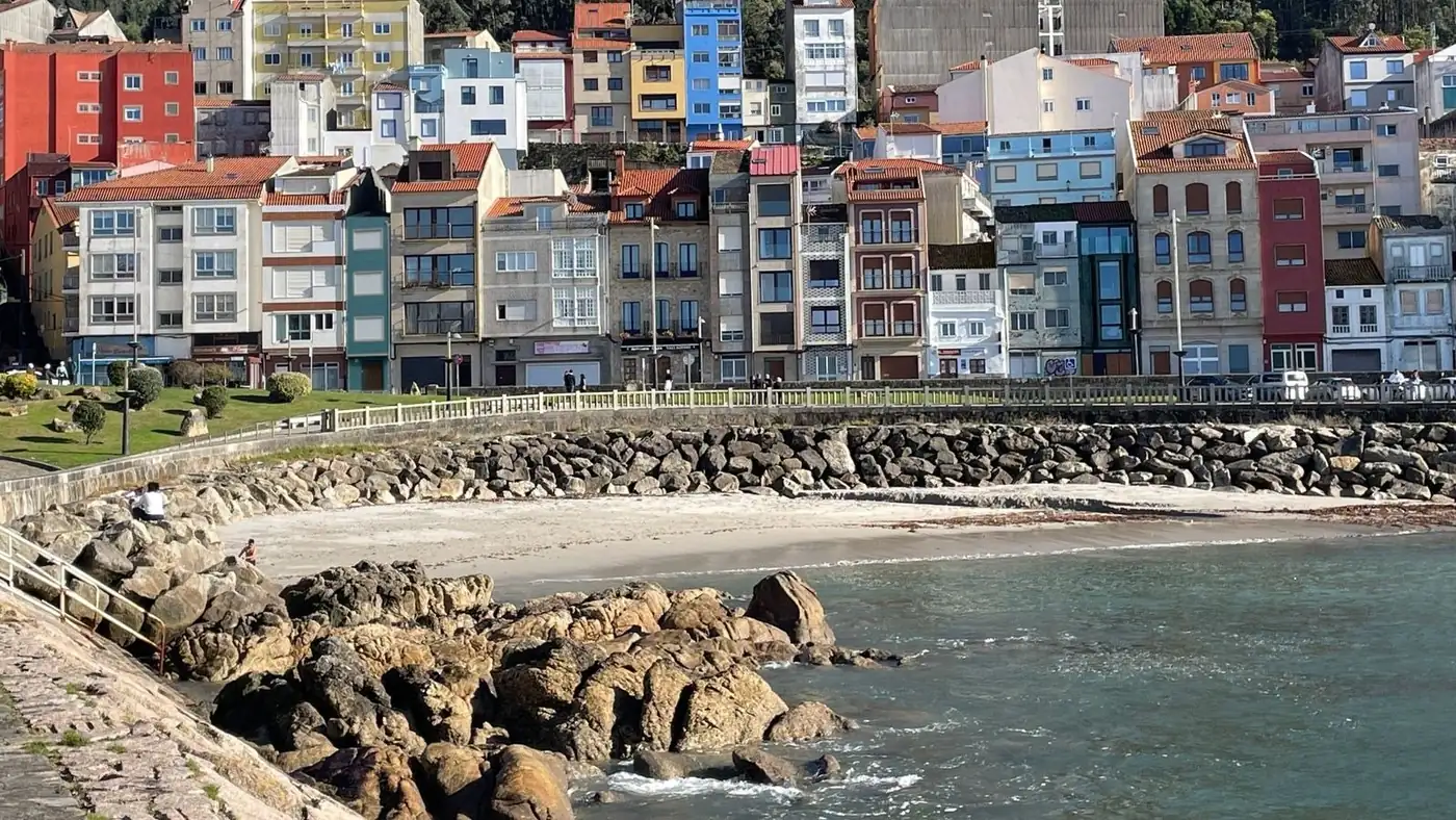 A Guarda harbour and Ribeira beach